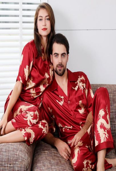 men satin silk pajamas set print chinese dragon 2 piece pyjamas set shortsleeved rayon couple home wear short sleeve nightwear3676333, Black;brown
men satin silk pajamas set print chinese dragon 2 piece pyjamas set shortsleeved rayon couple home wear short sleeve nightwear3676333, Black;brown