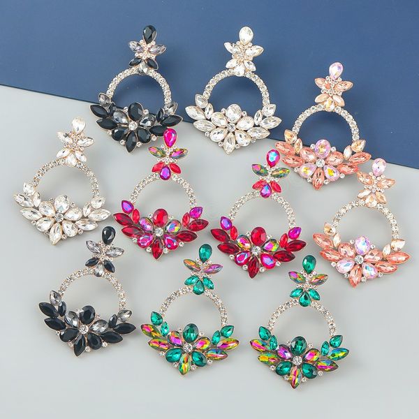 vintage multicolors rhinestone flowers dangle earrings for women fashion jewelry party earrings accessories, Silver
vintage multicolors rhinestone flowers dangle earrings for women fashion jewelry party earrings accessories, Silver