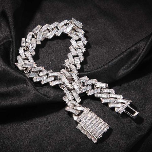 Luxury Style 12mm 925 Sterling Silver Plated White Gold Baguettes Cuban Chain Vvs Moissanite Hiphop Necklace Link
Luxury Style 12mm 925 Sterling Silver Plated White Gold Baguettes Cuban Chain Vvs Moissanite Hiphop Necklace Link