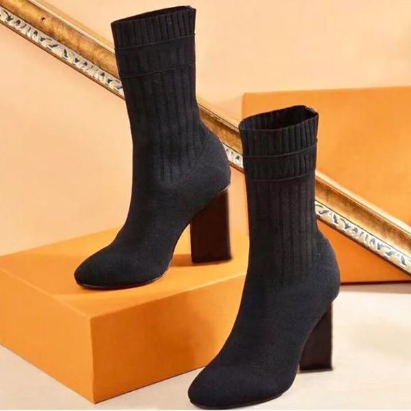 autumn winter socks heeled heel boots fashion knitted elastic boot designer alphabetic women shoes lady letter thick high heels large size 3, Black
autumn winter socks heeled heel boots fashion knitted elastic boot designer alphabetic women shoes lady letter thick high heels large size 3, Black