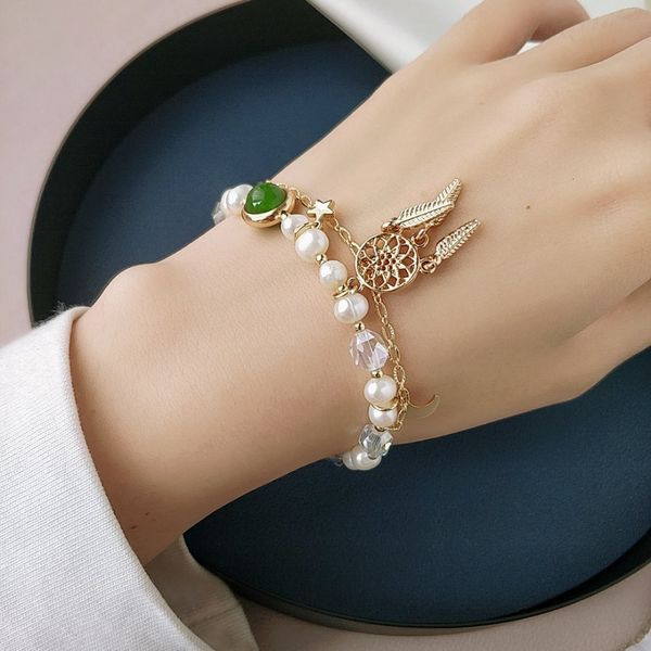 charm bracelets romantic double layer pearl bracelet fashion multi layer cute girl for women party holiday birthday gift jewelry 230802, Golden;silver
charm bracelets romantic double layer pearl bracelet fashion multi layer cute girl for women party holiday birthday gift jewelry 230802, Golden;silver