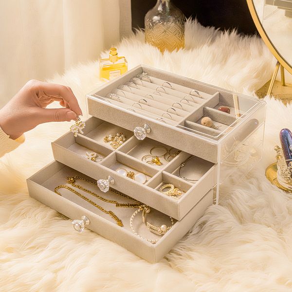 jewelry boxes three layer transparent drawer earrings bracelet jewelry storage box ring jewel box 230801, Black;white
jewelry boxes three layer transparent drawer earrings bracelet jewelry storage box ring jewel box 230801, Black;white