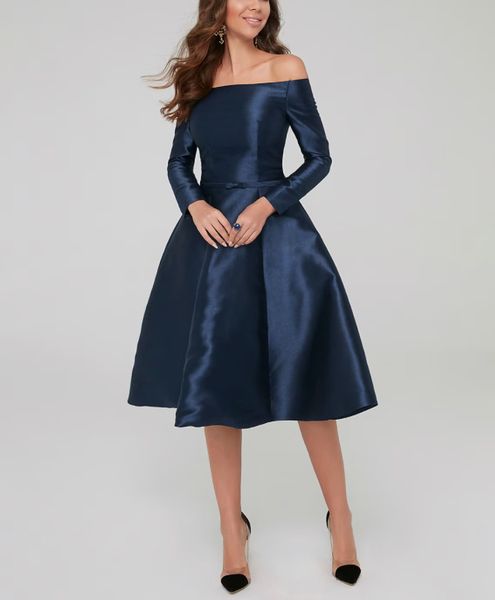 elegant short navy blue taffeta evening dresses with pockets a-line long sleeve boat neck pleats zipper back robe de soiree for women, Black;red
elegant short navy blue taffeta evening dresses with pockets a-line long sleeve boat neck pleats zipper back robe de soiree for women, Black;red