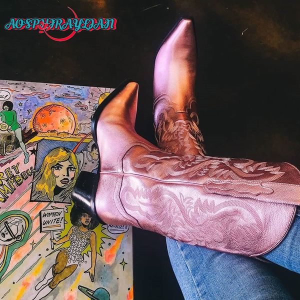 boots pink metallic sewing floral western cowboy boots for women shiny midcalf mujer cowgirl women's embroidery shoes 230802, Black
boots pink metallic sewing floral western cowboy boots for women shiny midcalf mujer cowgirl women's embroidery shoes 230802, Black