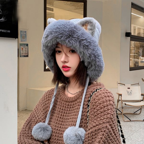 fashion designer jewelry fashionable ear protectors with plush and thick insulation wool hat versatile scarf, hat & glove sets wholesale dmz, Blue;gray
fashion designer jewelry fashionable ear protectors with plush and thick insulation wool hat versatile scarf, hat & glove sets wholesale dmz, Blue;gray