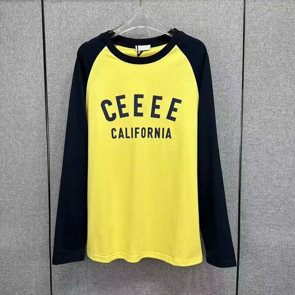 2023 luxury tees summer for women crew neck long sleeve contrast color flocking school style t-shirts cel california, White
2023 luxury tees summer for women crew neck long sleeve contrast color flocking school style t-shirts cel california, White