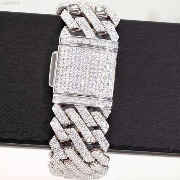 heavy 26mm width cuban bracelet 925 solid silver d white round moissanite cuban link bracelet hip hop men bracelet
heavy 26mm width cuban bracelet 925 solid silver d white round moissanite cuban link bracelet hip hop men bracelet