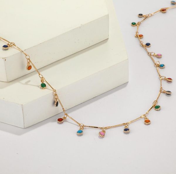 fashion colorful beads pendant necklaces for women chokers chains necklace anklets gold plated jewelry girlfriend gift4672690, Silver
fashion colorful beads pendant necklaces for women chokers chains necklace anklets gold plated jewelry girlfriend gift4672690, Silver