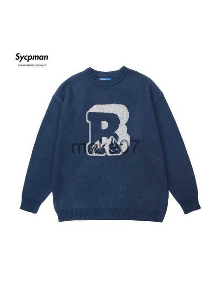 men's sweaters sycpman japan style letter jacquard oneck sweater men trendy loose couple knitwear for autumn and winter j230802, White;black
men's sweaters sycpman japan style letter jacquard oneck sweater men trendy loose couple knitwear for autumn and winter j230802, White;black