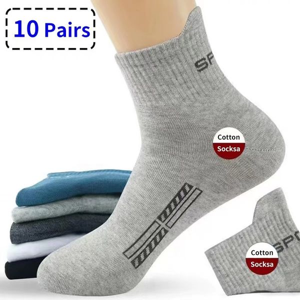 men s socks 10 pairs lot men casual breathable long cotton run sports large size38 45 230802, Black
men s socks 10 pairs lot men casual breathable long cotton run sports large size38 45 230802, Black