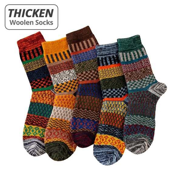men s socks hss brand business men wool thicken warm retro national style small square striped for snow boots 5 pairs lot 230802, Black
men s socks hss brand business men wool thicken warm retro national style small square striped for snow boots 5 pairs lot 230802, Black