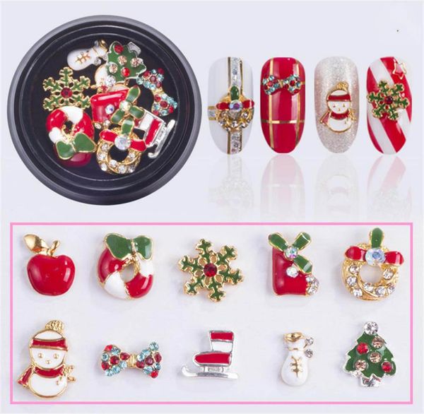10 designsbox alloy metal snowman nail rhinestones christmas diy 3d nail art decorations charms accessories tools1080802, Silver;gold
10 designsbox alloy metal snowman nail rhinestones christmas diy 3d nail art decorations charms accessories tools1080802, Silver;gold