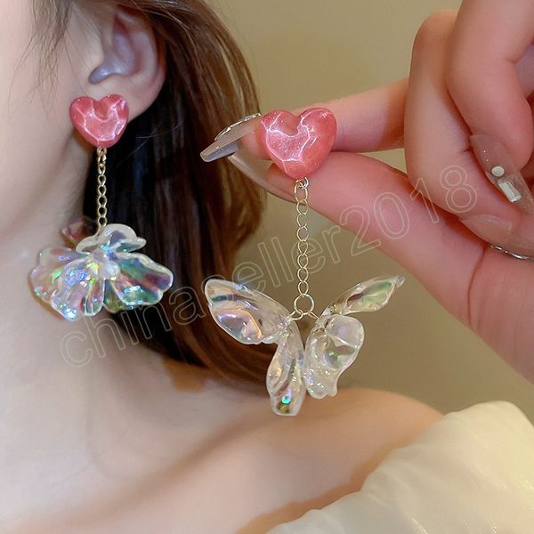 korean summer new pink heart colorful acrylic flower dangle earrings for women holiday accessories femmes, Silver
korean summer new pink heart colorful acrylic flower dangle earrings for women holiday accessories femmes, Silver