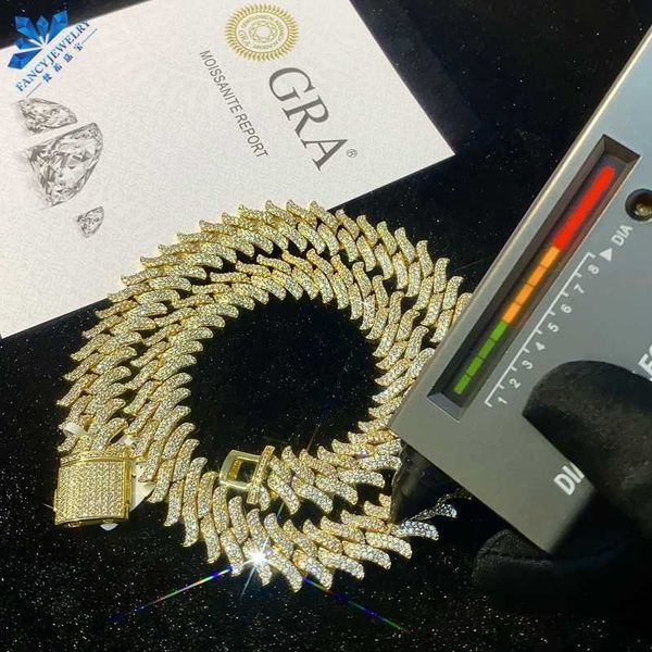 wholesale vvs moissanite pass diamond tester 2 tone cuban link chain 12mm 14mm 18mm hip hop necklace bracelet men jewelry, Silver
wholesale vvs moissanite pass diamond tester 2 tone cuban link chain 12mm 14mm 18mm hip hop necklace bracelet men jewelry, Silver