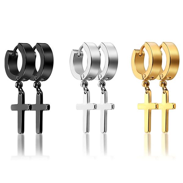 jewelry cross ear buckle, fashionable titanium steel punk earrings, stainless steel trendy earrings, White
jewelry cross ear buckle, fashionable titanium steel punk earrings, stainless steel trendy earrings, White