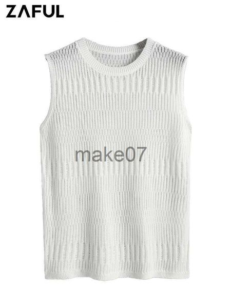 men's sweaters zaful hollow out knitted sweater vest for men solid sleeveless round neck vest summer streetwear casual basic z5094435, White;black
men's sweaters zaful hollow out knitted sweater vest for men solid sleeveless round neck vest summer streetwear casual basic z5094435, White;black
