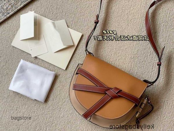 bowknot bag loewbags messenger bags designer 2023 saddle gates women's cow 20cm leather versatile gate mini u54y