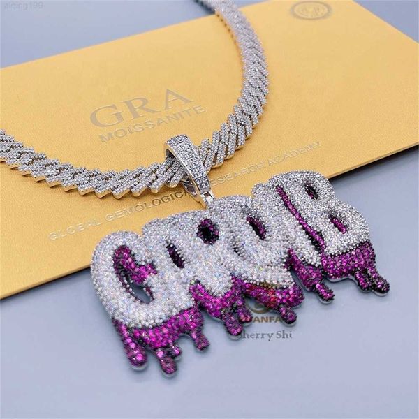 vvs moissanite diamond iced out hip hop women customised name necklace personalised, Silver
vvs moissanite diamond iced out hip hop women customised name necklace personalised, Silver