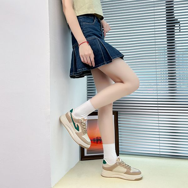 wholesale women casual shoes fashion leather platform designer sneakers woman girls beige green white outdoor womens lace-up flat sports tra, Black
wholesale women casual shoes fashion leather platform designer sneakers woman girls beige green white outdoor womens lace-up flat sports tra, Black