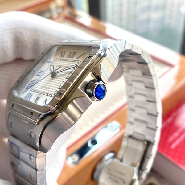 classic elegance wrist watch santos women men watches hn0j mechanical movement motre prx de luxe with box, Slivery;golden
classic elegance wrist watch santos women men watches hn0j mechanical movement motre prx de luxe with box, Slivery;golden