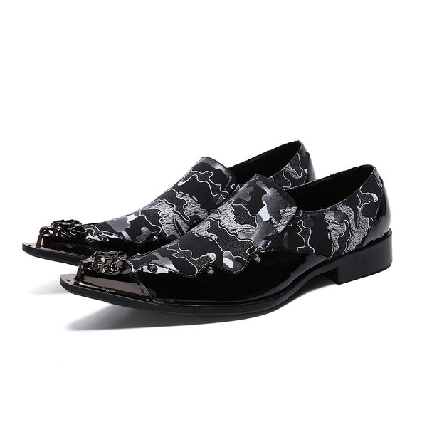 christia bella fashion print men genuine leather party shoes metal pointed toe formal leather shoes men wedding dress shoes, Black
christia bella fashion print men genuine leather party shoes metal pointed toe formal leather shoes men wedding dress shoes, Black