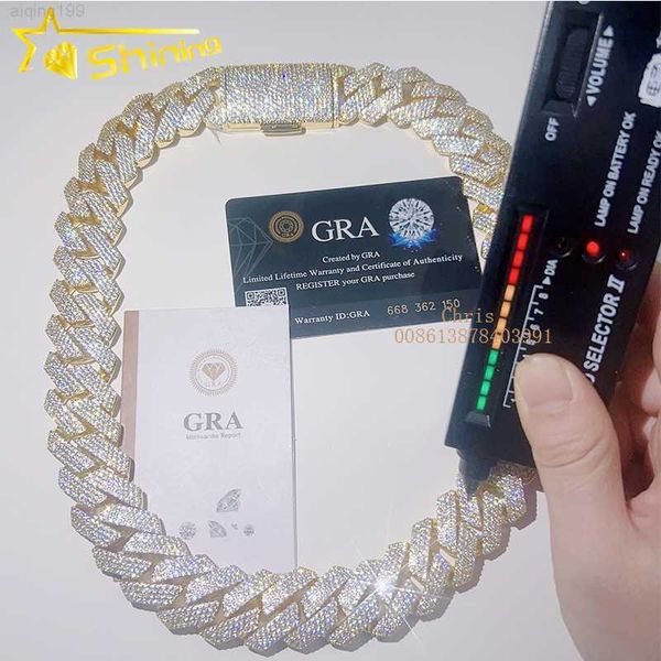 23mm vvs moissnaite iced out hip hop jewelry s925 moissanite cuban chain necklace for men, Silver
23mm vvs moissnaite iced out hip hop jewelry s925 moissanite cuban chain necklace for men, Silver