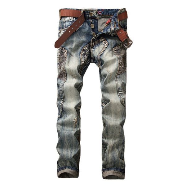men's jeans european jean hombre letter star men ripped for trend brand motorcycle pant mens skinny #06, Blue
men's jeans european jean hombre letter star men ripped for trend brand motorcycle pant mens skinny #06, Blue