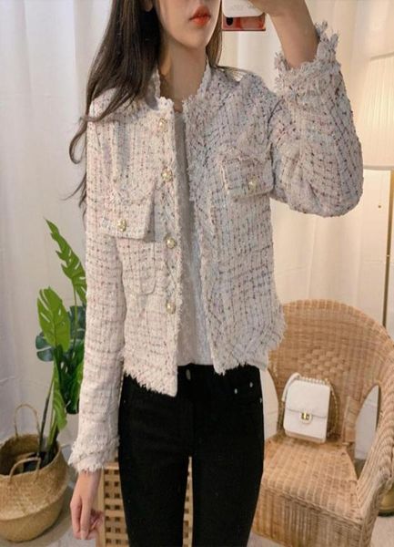2020 new spring coat women tweed jacket small fragrance patchwork jacket women korean tweed short elegant autumn q412653275, Black;brown
2020 new spring coat women tweed jacket small fragrance patchwork jacket women korean tweed short elegant autumn q412653275, Black;brown