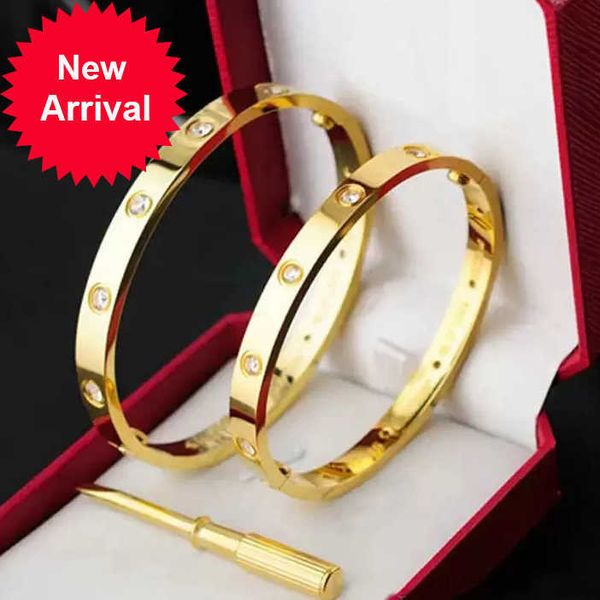 love screw bracelet fashion designer cuff luxury trendy bangle 18k gold plated titanium steel diamond for women men nail bracelets silver cl, Black
love screw bracelet fashion designer cuff luxury trendy bangle 18k gold plated titanium steel diamond for women men nail bracelets silver cl, Black