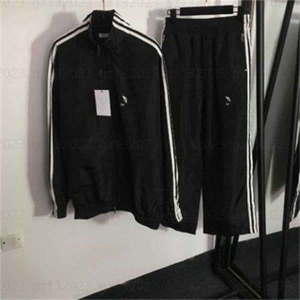 designer black tracksuit women two piece set stand collar long sleeve zipper trench coat jacket striped webbing high waisted trousers lady s, Gray
designer black tracksuit women two piece set stand collar long sleeve zipper trench coat jacket striped webbing high waisted trousers lady s, Gray