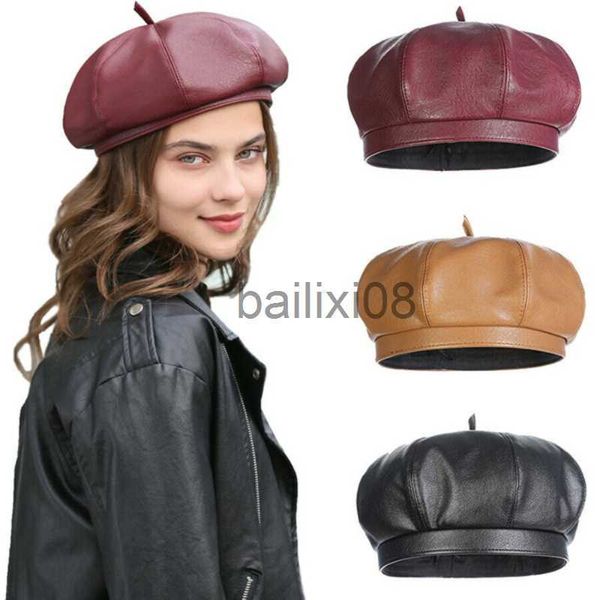 stingy brim hats vintage beret cap fashion women casual pu leather beret hat for women french autumn winter octagonal beanie caps solid colo, Blue;gray
stingy brim hats vintage beret cap fashion women casual pu leather beret hat for women french autumn winter octagonal beanie caps solid colo, Blue;gray
