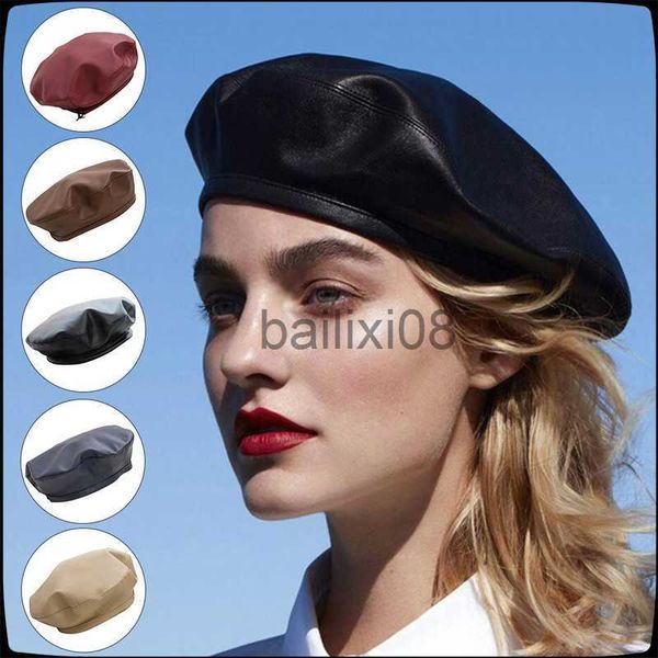 stingy brim hats women fashion beret solid beret cap pu leather beret french artist warm beanie hat female ladies all-match adjustable hat j, Blue;gray
stingy brim hats women fashion beret solid beret cap pu leather beret french artist warm beanie hat female ladies all-match adjustable hat j, Blue;gray