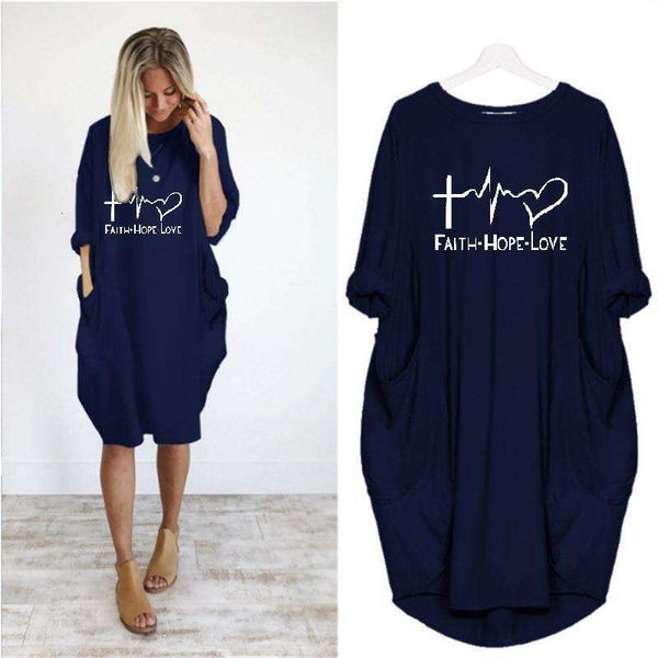 womens sell round necklace long sleeves print autumn and winter loose dresses, Black;gray
womens sell round necklace long sleeves print autumn and winter loose dresses, Black;gray