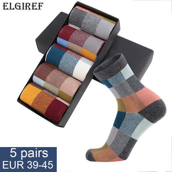 men s socks 5 pairs lot combed cotton compression fashion colorful square happy dress men size 39 45 230802, Black
men s socks 5 pairs lot combed cotton compression fashion colorful square happy dress men size 39 45 230802, Black