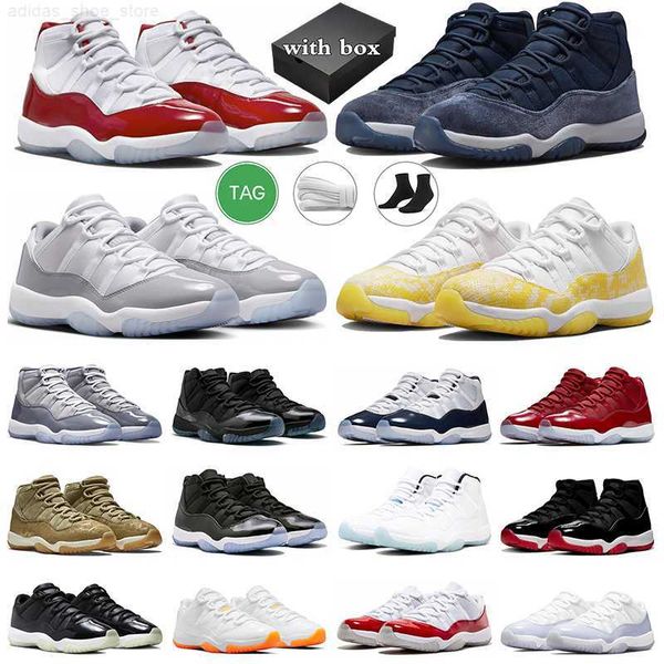 box with cherry 11s basketball shoes men women cement grey yellow snakeskin midnight navy cap and gown jumpman 11 mens trainers sports sneak, Black
box with cherry 11s basketball shoes men women cement grey yellow snakeskin midnight navy cap and gown jumpman 11 mens trainers sports sneak, Black
