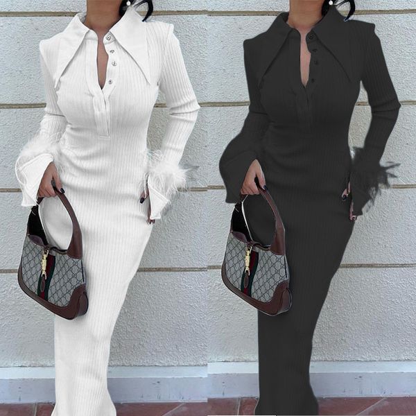 elegant feather patchwork bodycon dress for women lapel neck long sleeve button night club party vestidos streetwear, Black;gray
elegant feather patchwork bodycon dress for women lapel neck long sleeve button night club party vestidos streetwear, Black;gray