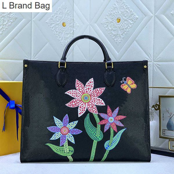 l bag women totes bag designer floral handbags shoulder lady purse imprinted letters sun flower butterfly spray painting leather handle plai, Black
l bag women totes bag designer floral handbags shoulder lady purse imprinted letters sun flower butterfly spray painting leather handle plai, Black