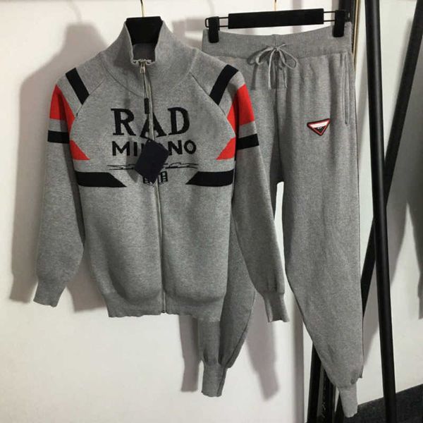 fashion 2-piece womens tracksuits designer jacket suit knitwear set cardigan coat women sweatshirt knitting trousers, Gray
fashion 2-piece womens tracksuits designer jacket suit knitwear set cardigan coat women sweatshirt knitting trousers, Gray