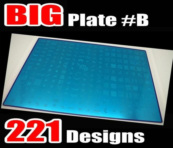 221designs large plate b nail art kond stamp stamping big image plate french stencil template new9451512, White
221designs large plate b nail art kond stamp stamping big image plate french stencil template new9451512, White