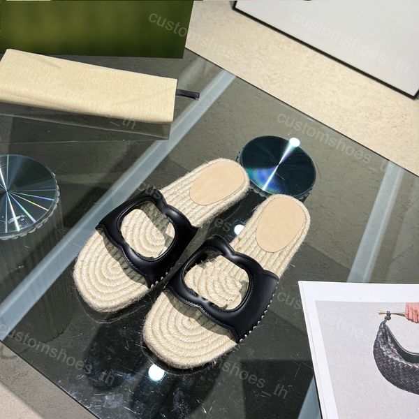 designer straw sandals women slippers platform slides leather slipper slip on rubber sandal summer beach slide luxury flip flops with box, Black
designer straw sandals women slippers platform slides leather slipper slip on rubber sandal summer beach slide luxury flip flops with box, Black