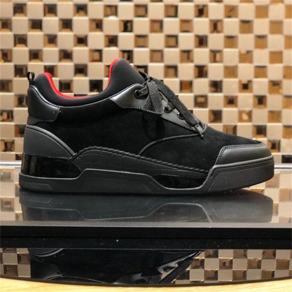 fashion red soles shoes luxury genuine leather red bottoms low tennis shoes for men's casual flats loafers women's brands designe, Black
fashion red soles shoes luxury genuine leather red bottoms low tennis shoes for men's casual flats loafers women's brands designe, Black