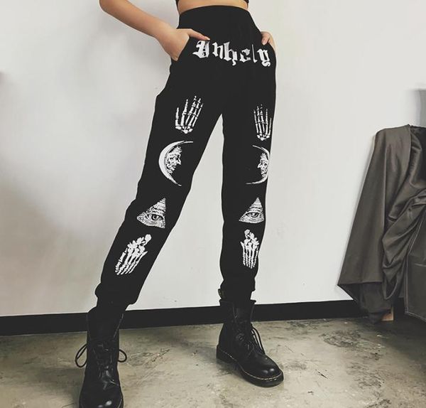 rosetic gothic skull moon print casual pants high waist lack lace up fitness leggins women sweatpants punk streetwear trousers 2012519175, Black;white
rosetic gothic skull moon print casual pants high waist lack lace up fitness leggins women sweatpants punk streetwear trousers 2012519175, Black;white