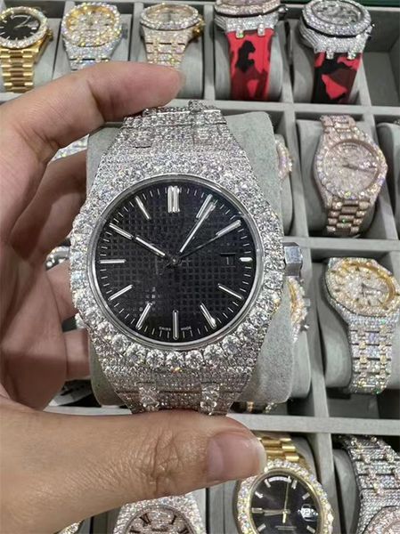 luxury mens watch for men designer movement watches diamond moissanite watch montre iced out watch automatic men's montre luxe mens lux, Slivery;brown
luxury mens watch for men designer movement watches diamond moissanite watch montre iced out watch automatic men's montre luxe mens lux, Slivery;brown