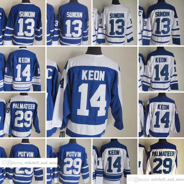 1917-1999 movie retro ccm hockey jersey embroidery 13 mats sundin 14 dave keon 29 mike palmateer men embroidery jersey white blue green, Black;red
1917-1999 movie retro ccm hockey jersey embroidery 13 mats sundin 14 dave keon 29 mike palmateer men embroidery jersey white blue green, Black;red