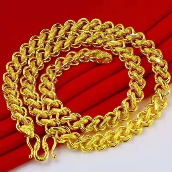 non fading vietnamese sand gold necklace men's gold chain round beads horse whip tank chain dominant boss simulation
non fading vietnamese sand gold necklace men's gold chain round beads horse whip tank chain dominant boss simulation
