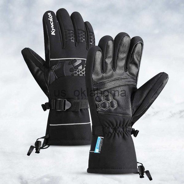 

ski gloves waterproof ski gloves winter snow outdoor sport women men warm snowmobile motorcycle touch screen snowboard velvet gloves j230802