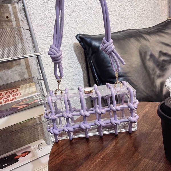 barbiecoress small niche design acrylic transparent box small square bag 2023 new pu tie rope woven bag portable small bag for women 230802
barbiecoress small niche design acrylic transparent box small square bag 2023 new pu tie rope woven bag portable small bag for women 230802