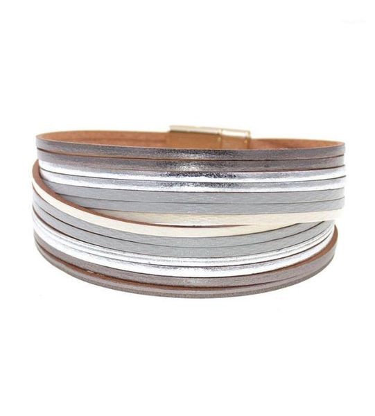 gradient color leather bracelets for women fashion multilayer wide wrap bracelet magnetic clasp bracelet female jewelry14569155, Golden;silver
gradient color leather bracelets for women fashion multilayer wide wrap bracelet magnetic clasp bracelet female jewelry14569155, Golden;silver