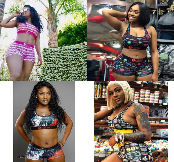 women designer swimwear sports bra + shorts trunks 2 piece brand tracksuit quick dry beachwear bikini set cloth4779648, White
women designer swimwear sports bra + shorts trunks 2 piece brand tracksuit quick dry beachwear bikini set cloth4779648, White