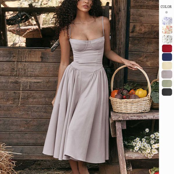 summer skirt new french long dress palace style dopamine wearing strap dress girl, White
summer skirt new french long dress palace style dopamine wearing strap dress girl, White